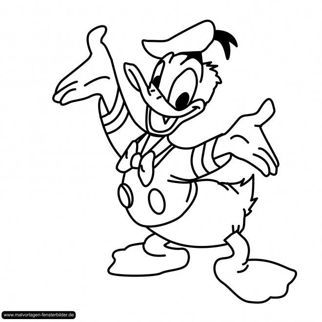 Coloriage et dessins gratuits Donald Duck à imprimer