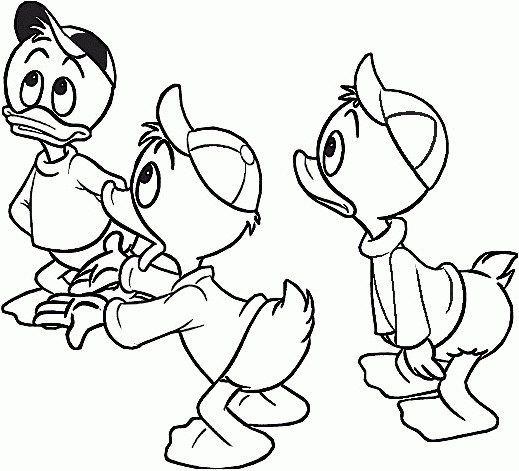 Coloriage et dessins gratuits Les trois petits Duck à imprimer