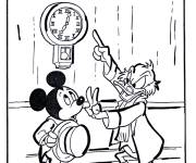 Coloriage Oncle Picsou et Mickey Mouse