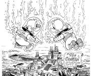 Coloriage Picsou et Donald Duck