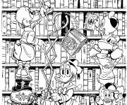 Coloriage Picsou et sa famille