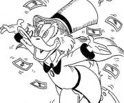 Coloriage Picsou qui aime l'argent