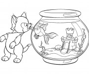 Coloriage et dessins gratuit Figaro et Cléo à imprimer