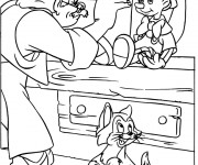 Coloriage Gapetto ajuste Pinocchio