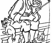 Coloriage Gepetto est triste