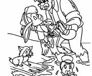 Coloriage Gepetto pleure Pinocchio