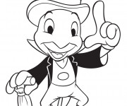 Coloriage et dessins gratuit Jiminy Cricket Pinocchio à imprimer