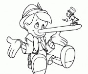 Coloriage et dessins gratuit Le Cricket gronde Pinocchio à imprimer