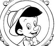 Coloriage Le portait de Pinocchio