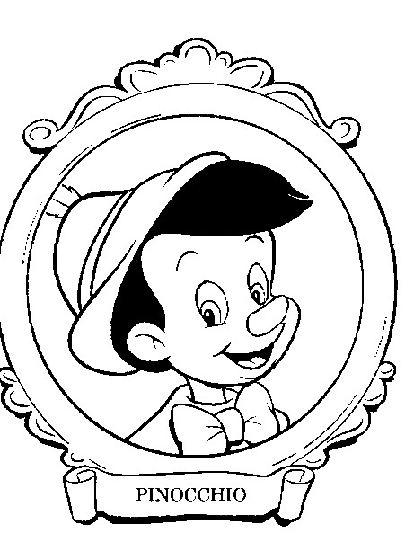 Coloriage et dessins gratuits Le portait de Pinocchio à imprimer