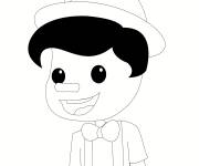 Coloriage Personnage Pinocchio simple