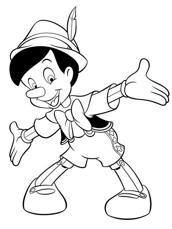 Coloriage et dessins gratuits Pinocchio disney à imprimer