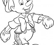 Coloriage et dessins gratuit Pinocchio est content à imprimer
