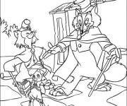 Coloriage Pinocchio et le grand coquin