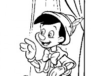 Coloriage Pinocchio fait ses adieux