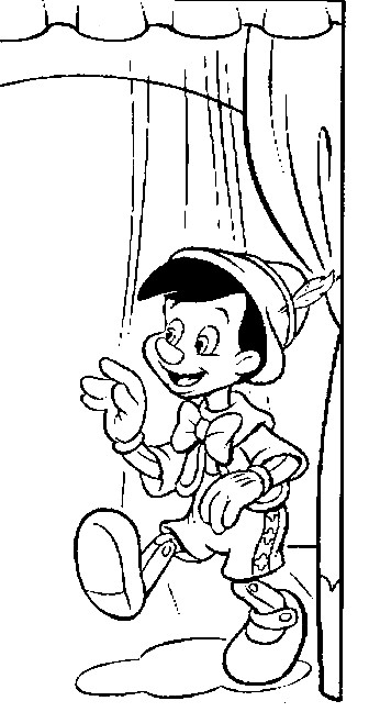 Coloriage et dessins gratuits Pinocchio fait ses adieux à imprimer