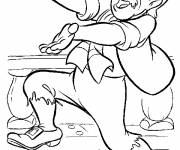 Coloriage Pinocchio fou de joie