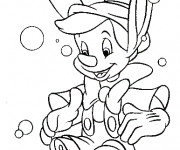 Coloriage Pinocchio se transforme en &acirc;ne progressivemet
