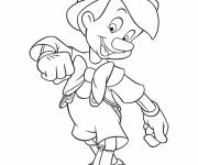 Coloriage Pinocchio simplement heureux