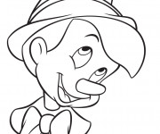 Coloriage Pinocchio souriant