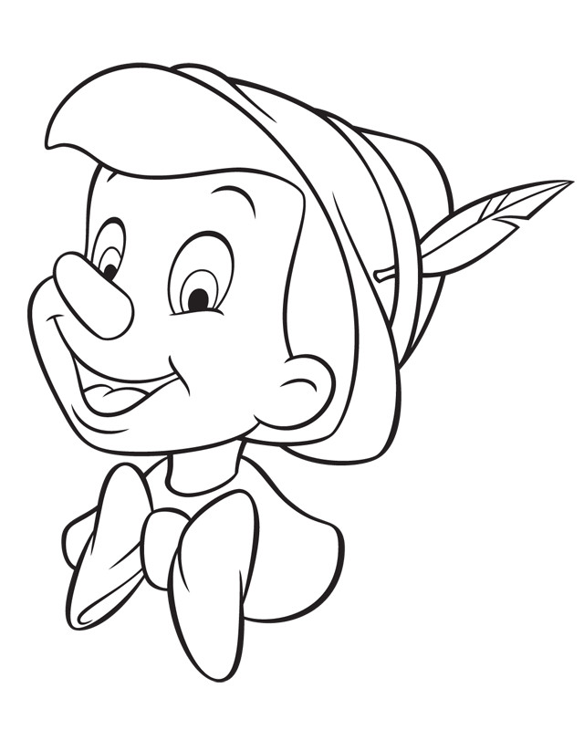 Coloriage et dessins gratuits Pinocchio sourit à imprimer