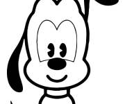 Coloriage B&eacute;b&eacute; Pluto mignon