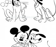 Coloriage Les aventures de Pluto