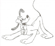Coloriage Pluto &agrave; colorier