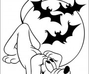 Coloriage Pluto a peur
