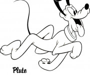 Coloriage et dessins gratuit Pluto court à imprimer