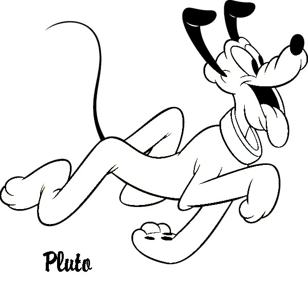 Coloriage et dessins gratuits Pluto court à imprimer