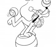 Coloriage Pluto en cirque