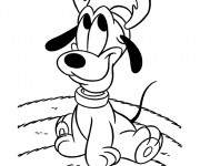 Coloriage Pluto enfant