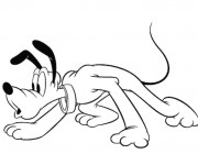 Coloriage Pluto est surpris
