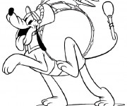 Coloriage Pluto est un musicien