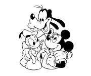 Coloriage Pluto et ses amis Donald Duck Mickey Mouse
