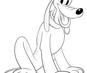 Coloriage Pluto facile