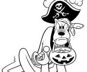 Coloriage Pluto Pirate Halloween