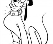 Coloriage Pluto un gentil chien