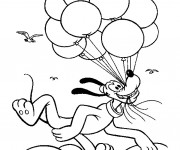 Coloriage et dessins gratuit Pluto vole avec les oiseaux à imprimer