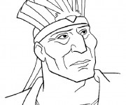 Coloriage Le père de Pocahantas