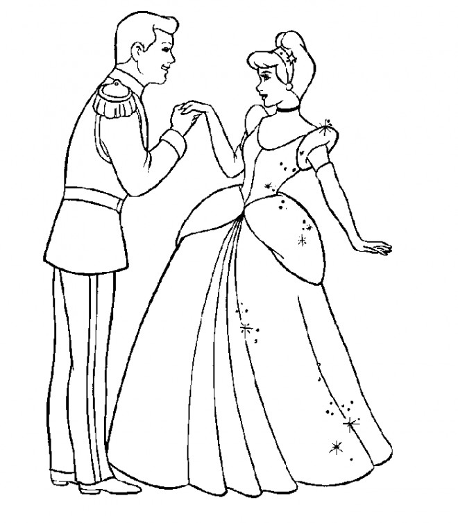 Coloriage Prince Henri Et Cendrillon Dessin Gratuit à Imprimer