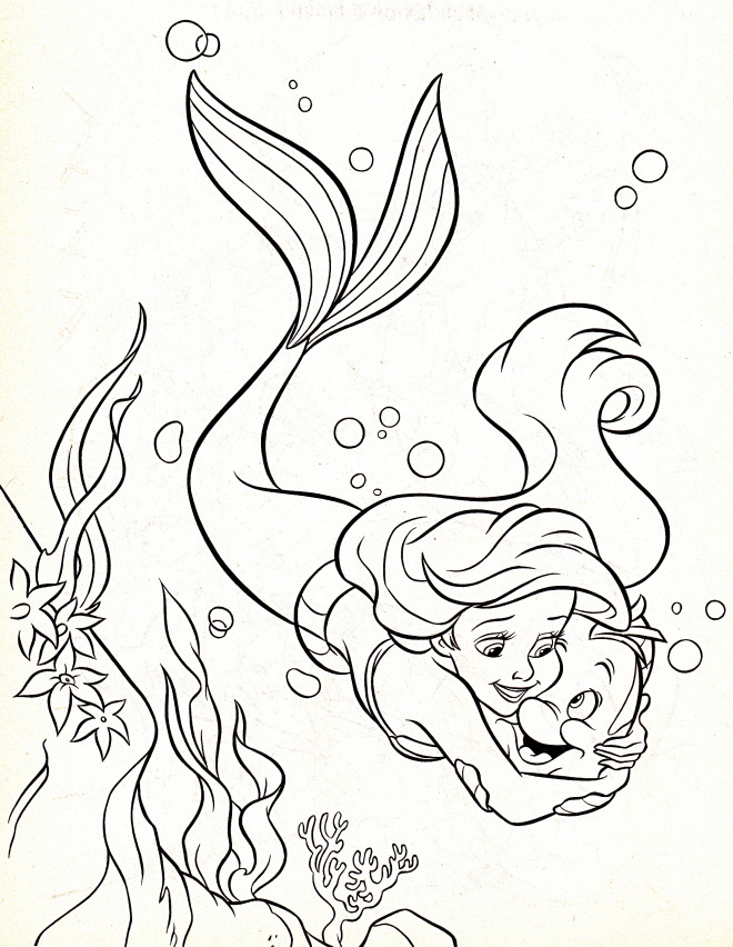 Coloriage A Imprimer De Ariel