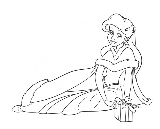 Coloriage et dessins gratuits La ravissante Princesse Ariel à imprimer