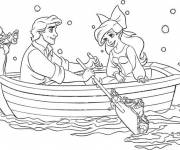Coloriage Princesse Ariel et le prince