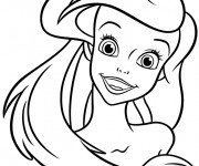 Coloriage Princesse Ariel simple