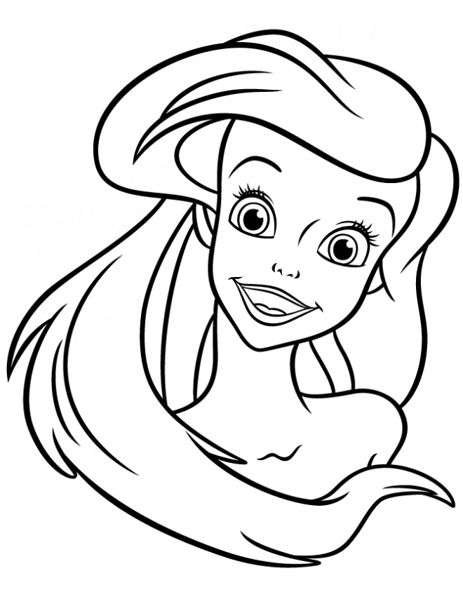 Coloriage et dessins gratuits Princesse Ariel simple à imprimer