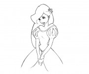 Coloriage Princesse Ariel timide