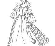 Coloriage Barbie princesse &agrave; colorier