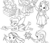 Coloriage Bébé princesses Disney pour les enfants
